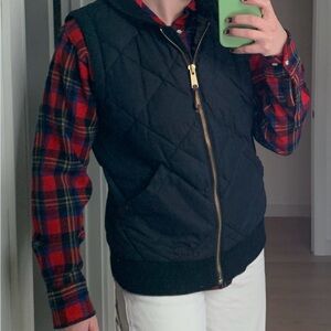 Eddie Bauer 100% Down Black Quilted Vest 1936 Skyliner Model women’s L